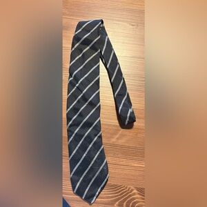 Giorgio Armani Black and Gray Diagonal Striped Tie